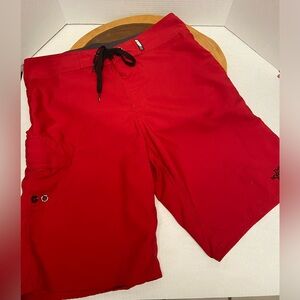 The NorthFace Red Cargo Pocket SwimTrunks Sz:32